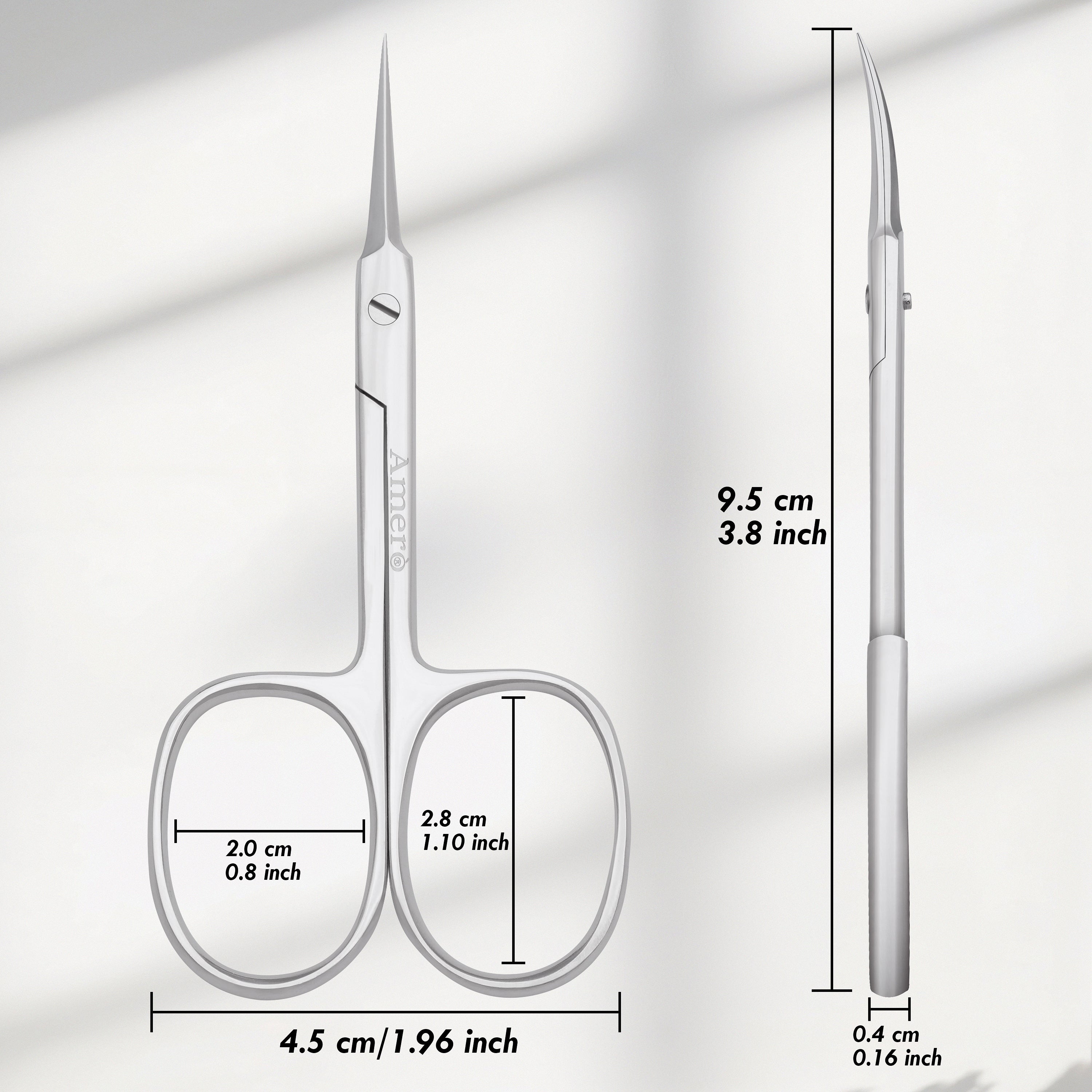 Stainless Steel Cuticle Scissors – Precision Nail Scissors for Manicure & Pedicure, Professional Grooming Tool for Cuticle Care