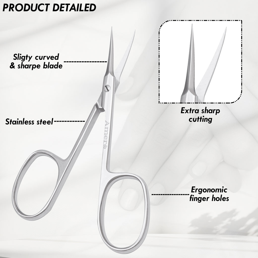 Stainless Steel Cuticle Scissors – Precision Nail Scissors for Manicure & Pedicure, Professional Grooming Tool for Cuticle Care