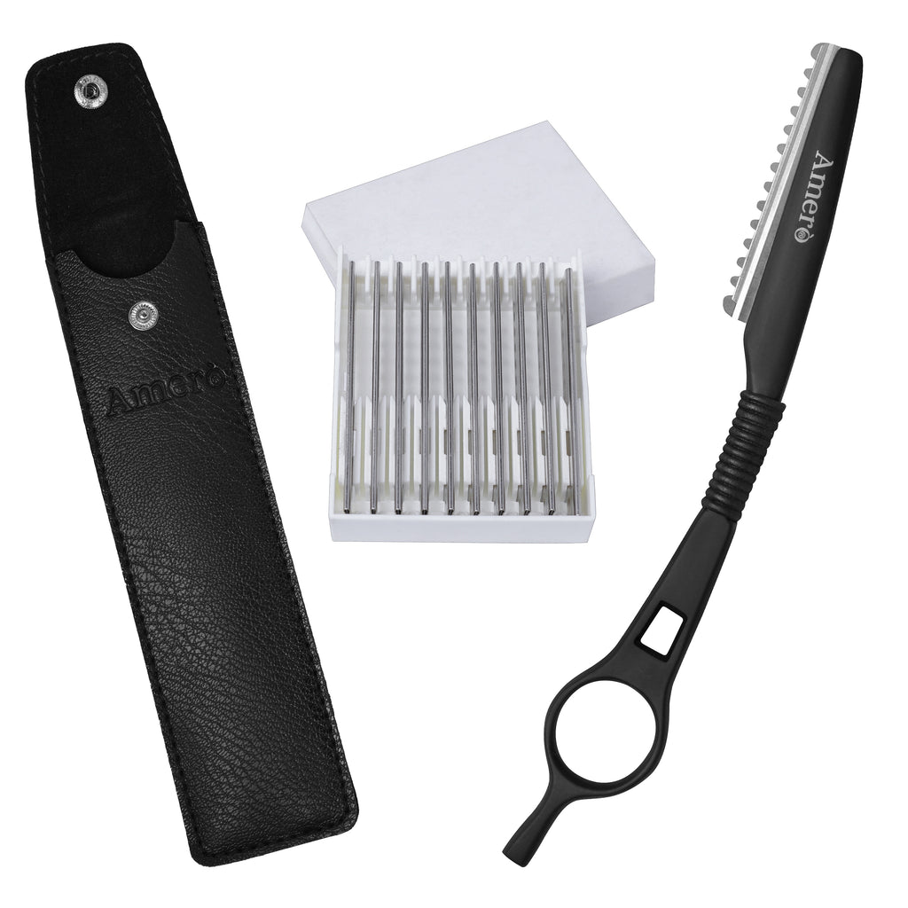 Hair Thinning Razor with Cartridges – Professional Styling Razor Comb for Hair Texturizing, Layering & Barber Use
