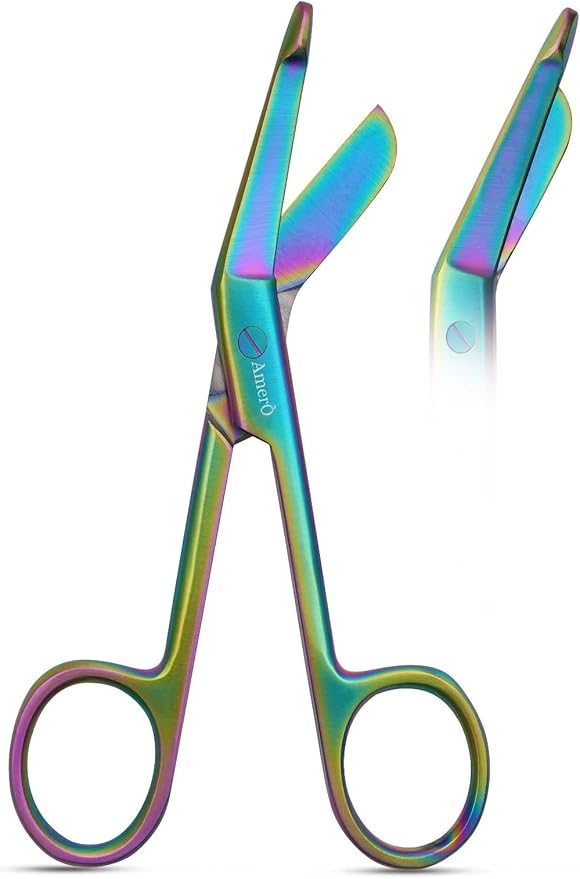 Stainless Steel Lister Bandage Scissors 5.5" with Tensionrite Clip – Durable Sharp Edge, Precision Cutting Tool