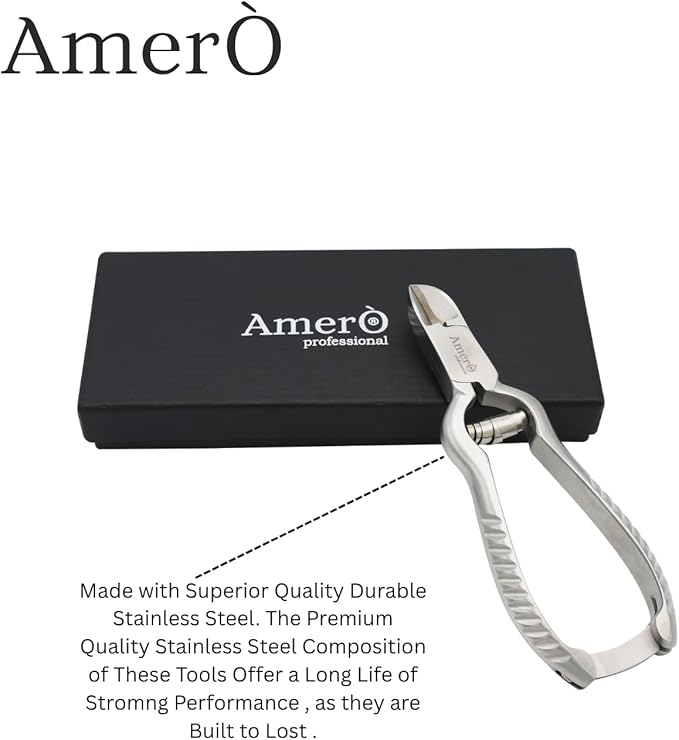 Heavy Duty Nail Clipper – Stainless Steel Toenail Cutter for Thick & Hard Nails – Ideal for Podiatric Care, Arthritis Hands, Elderly & Home Use – Extra Sharp & Comfortable Grip