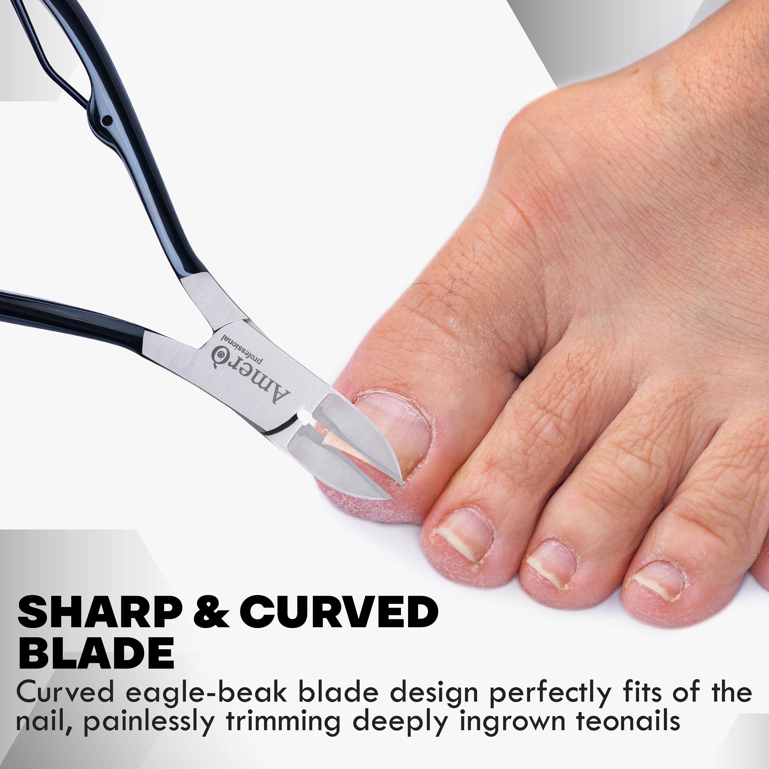 Heavy Duty Nail Clipper – Stainless Steel Toenail Cutter for Thick Nails, Professional Manicure & Pedicure Tool