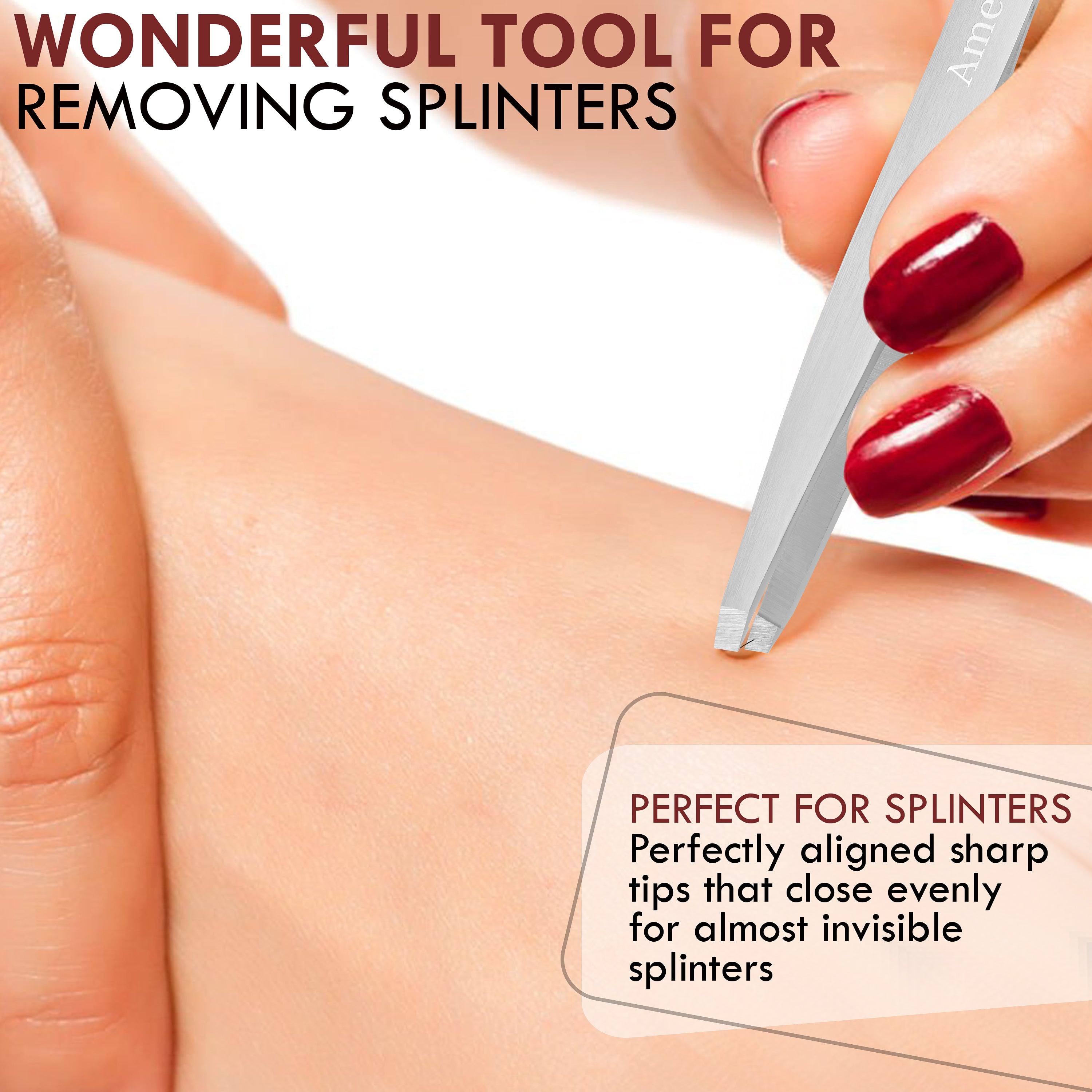 Precision Stainless Steel Eyebrow Tweezers