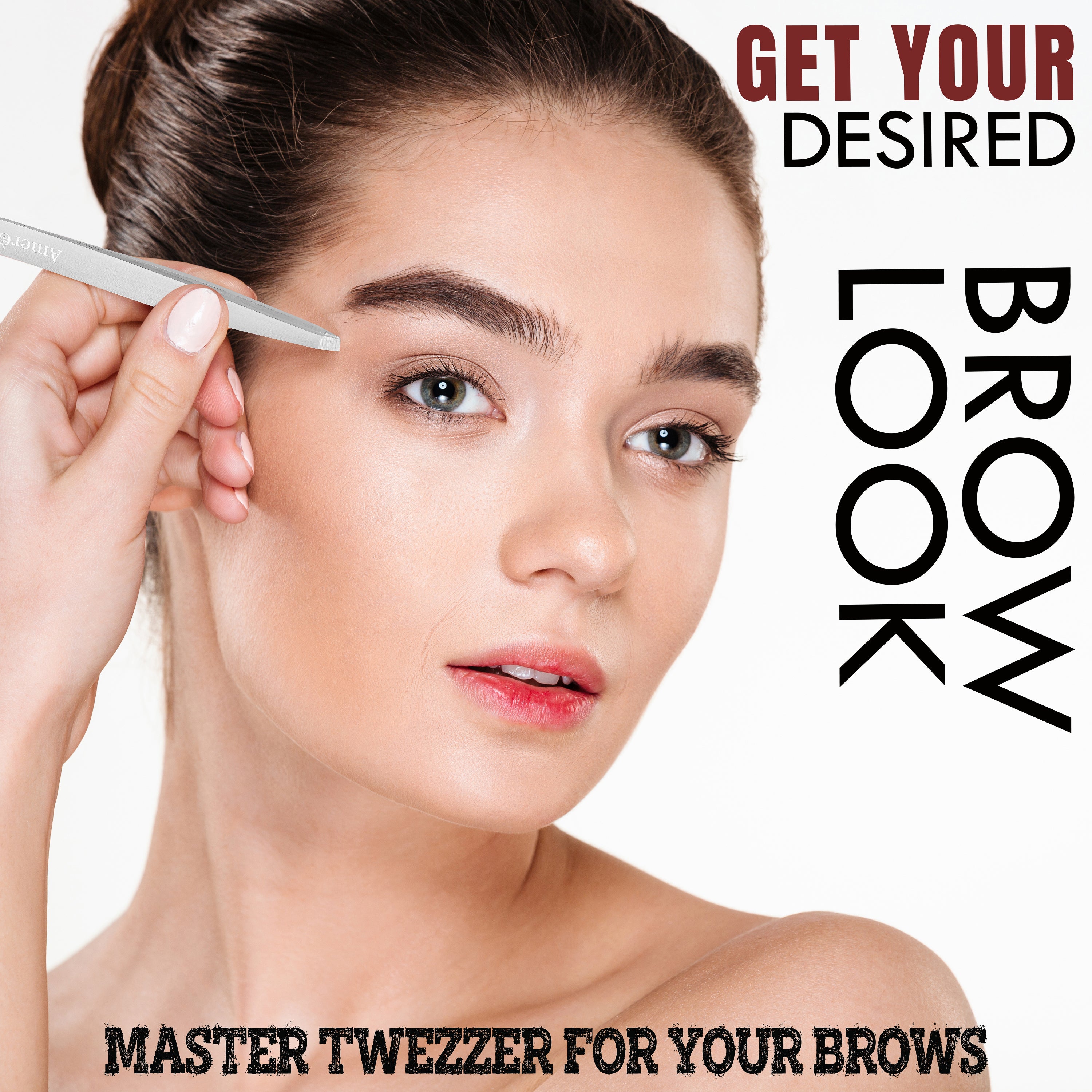 Precision Stainless Steel Eyebrow Tweezers