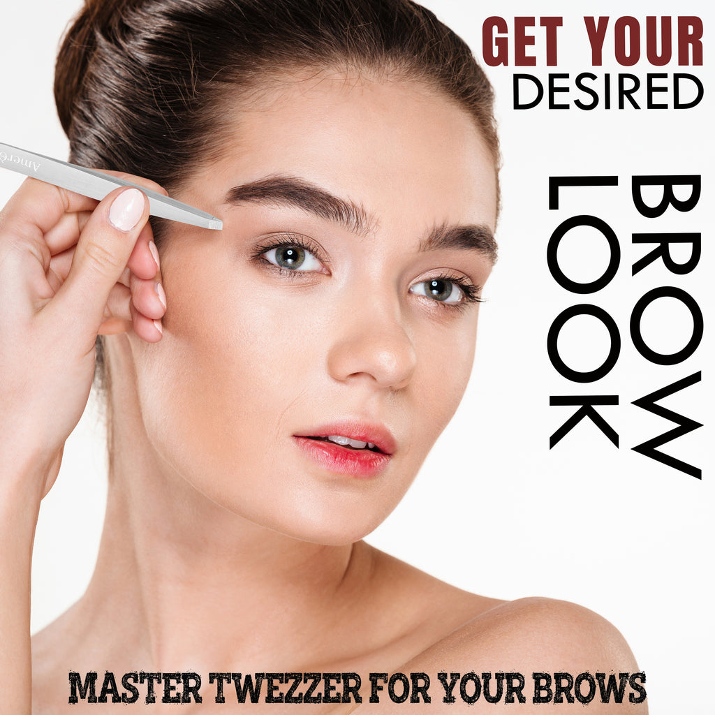 Precision Stainless Steel Eyebrow Tweezers