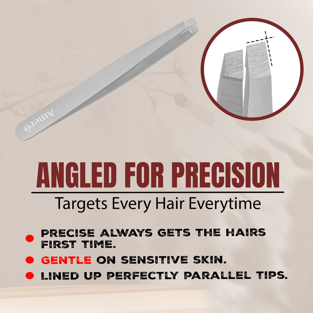 Precision Stainless Steel Eyebrow Tweezers