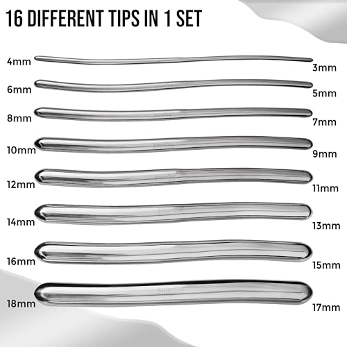 Dilator Set with 8 Hegar Sounds – Stainless Steel Gynecology Instrument Kit, Medical Grade for Training & Educational Use