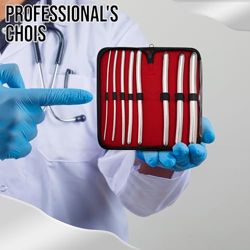 Dilator Set with 8 Hegar Sounds – Stainless Steel Gynecology Instrument Kit, Medical Grade for Training & Educational Use