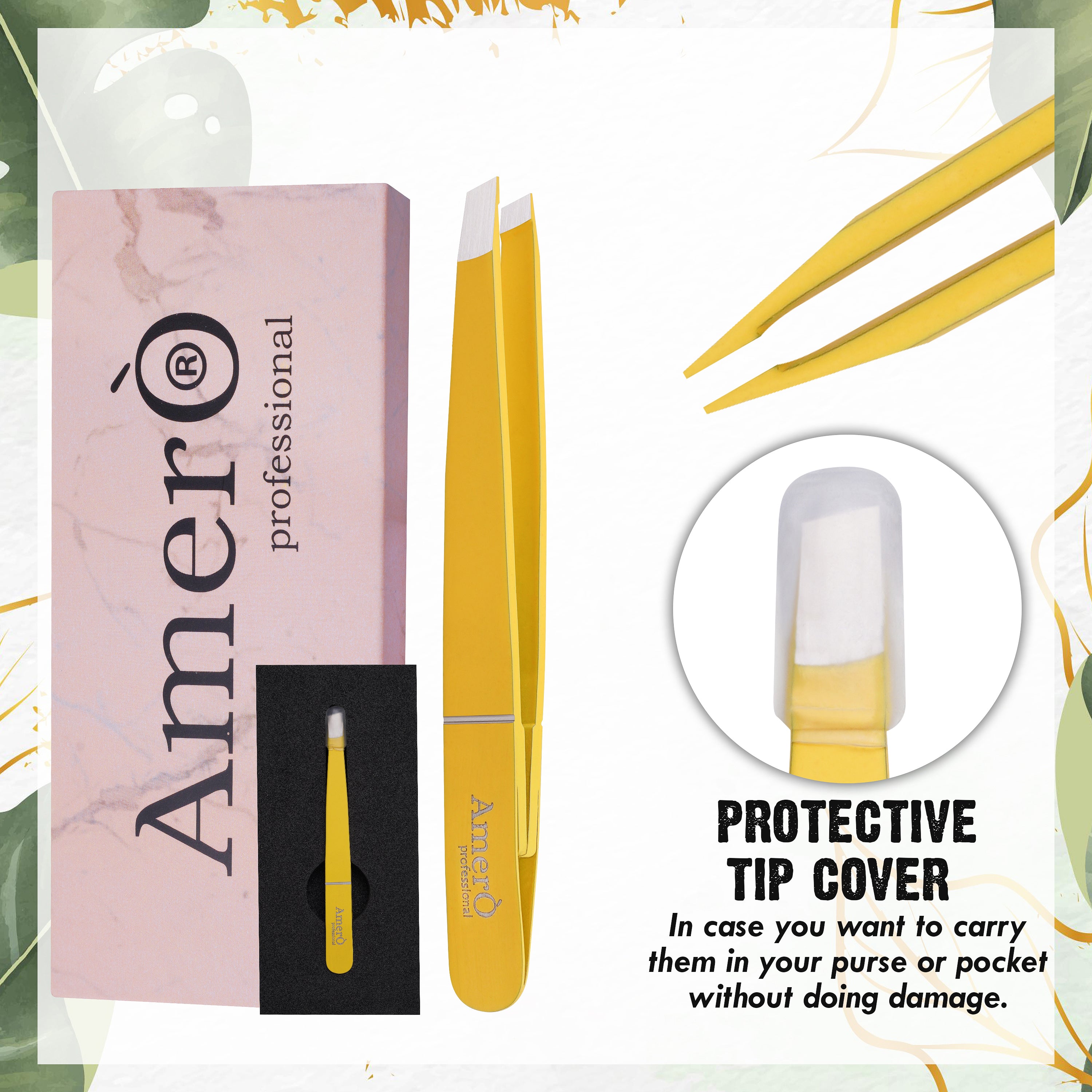 Eyebrow Tweezers – Precision Slant Tip Tweezers for Eyebrow Shaping & Hair Removal