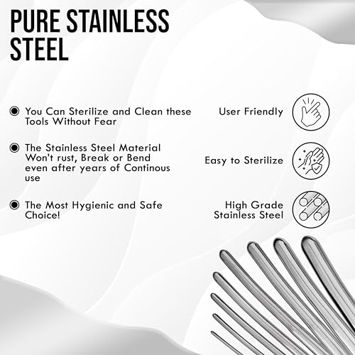 Dilator Set with 8 Hegar Sounds – Stainless Steel Gynecology Instrument Kit, Medical Grade for Training & Educational Use