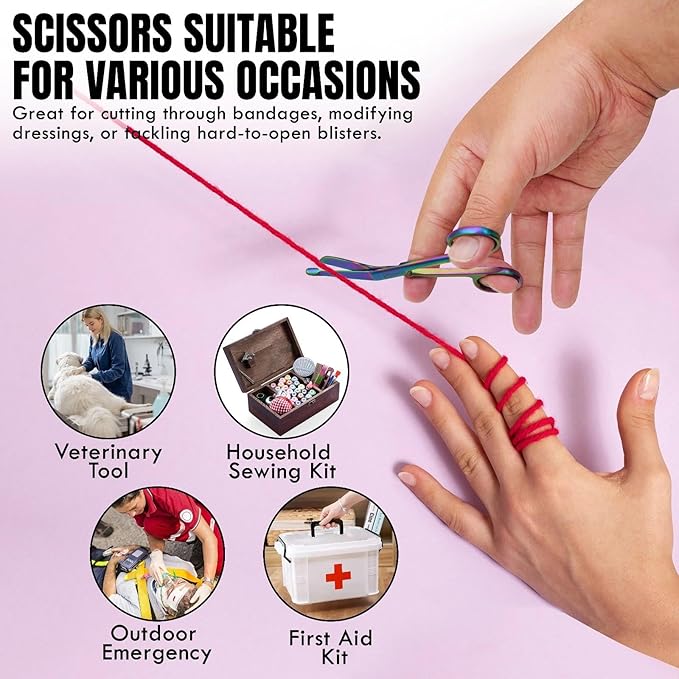 Stainless Steel Lister Bandage Scissors 5.5" with Tensionrite Clip – Durable Sharp Edge, Precision Cutting Tool