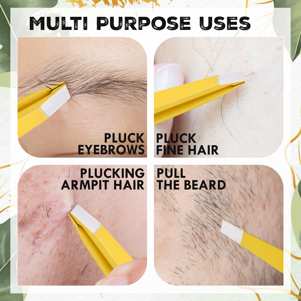 Eyebrow Tweezers – Precision Slant Tip Tweezers for Eyebrow Shaping & Hair Removal