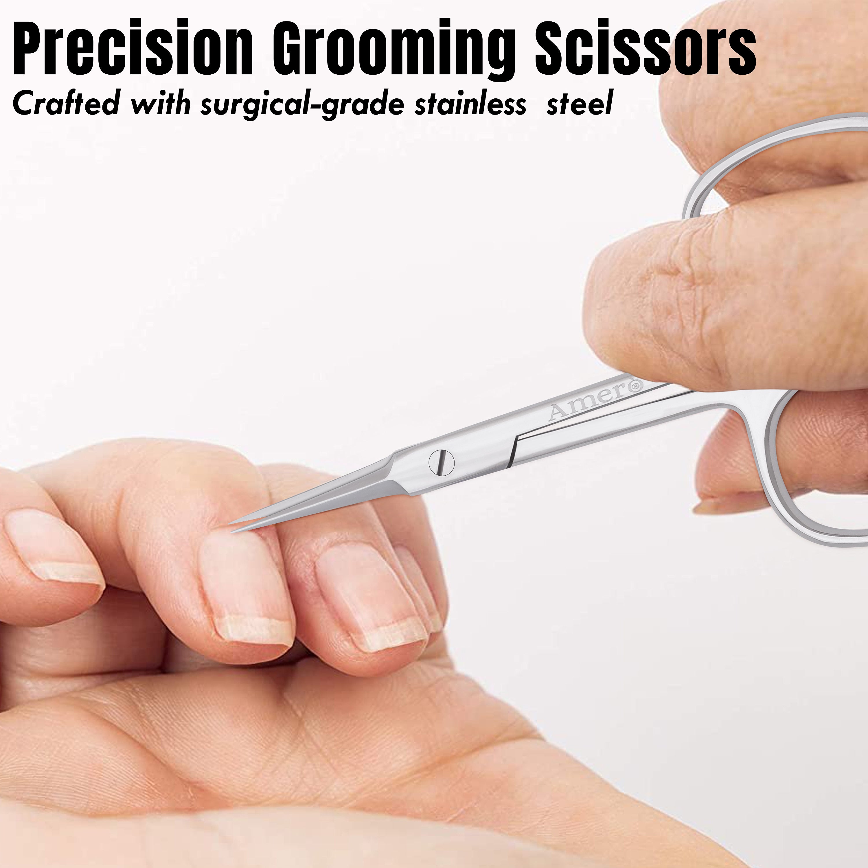 Stainless Steel Cuticle Scissors – Precision Nail Scissors for Manicure & Pedicure, Professional Grooming Tool for Cuticle Care