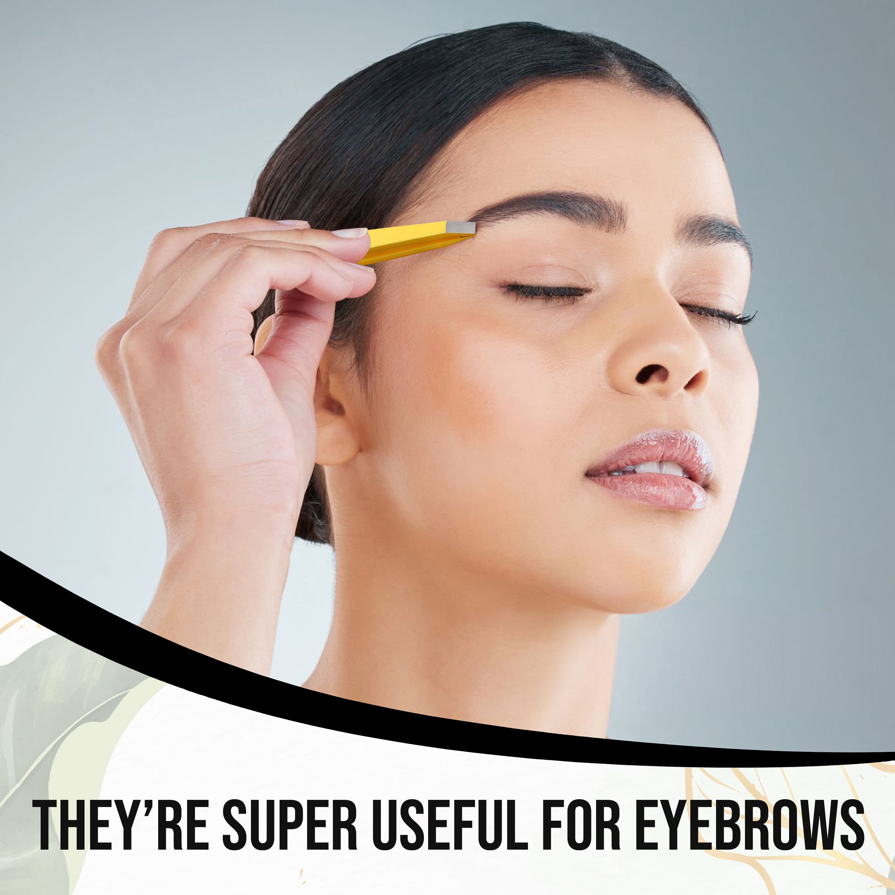 Eyebrow Tweezers – Precision Slant Tip Tweezers for Eyebrow Shaping & Hair Removal