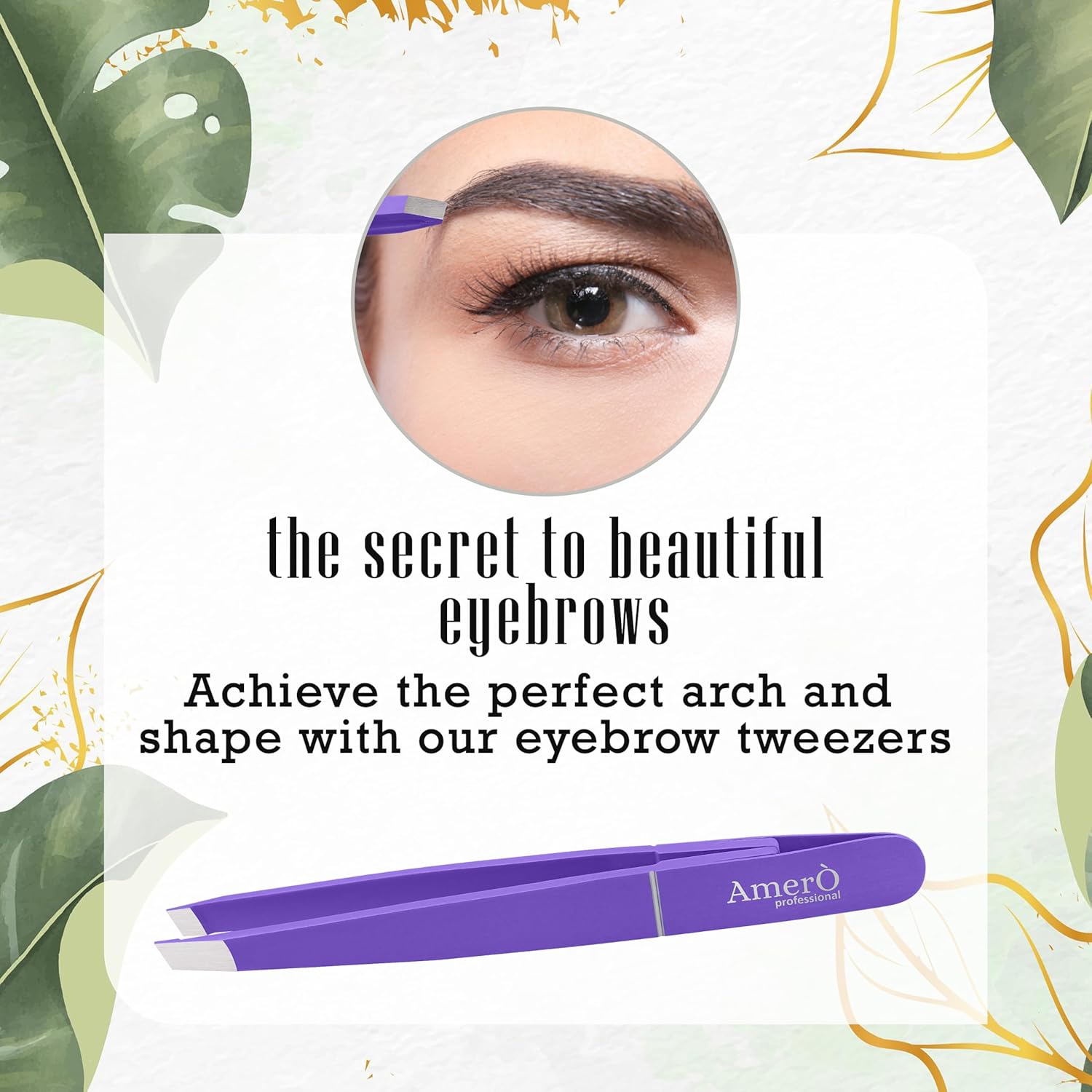Precision Stainless Steel Eyebrow Tweezers