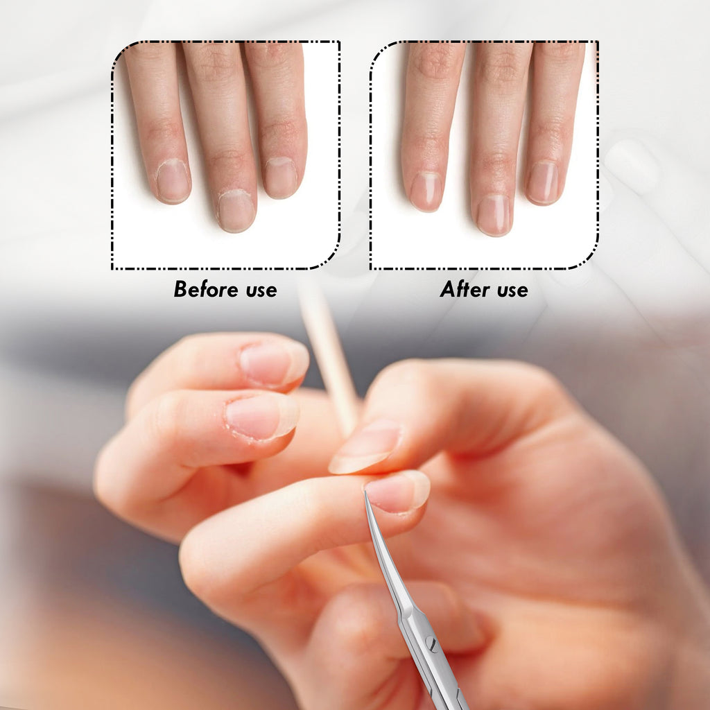 Stainless Steel Cuticle Scissors – Precision Nail Scissors for Manicure & Pedicure, Professional Grooming Tool for Cuticle Care