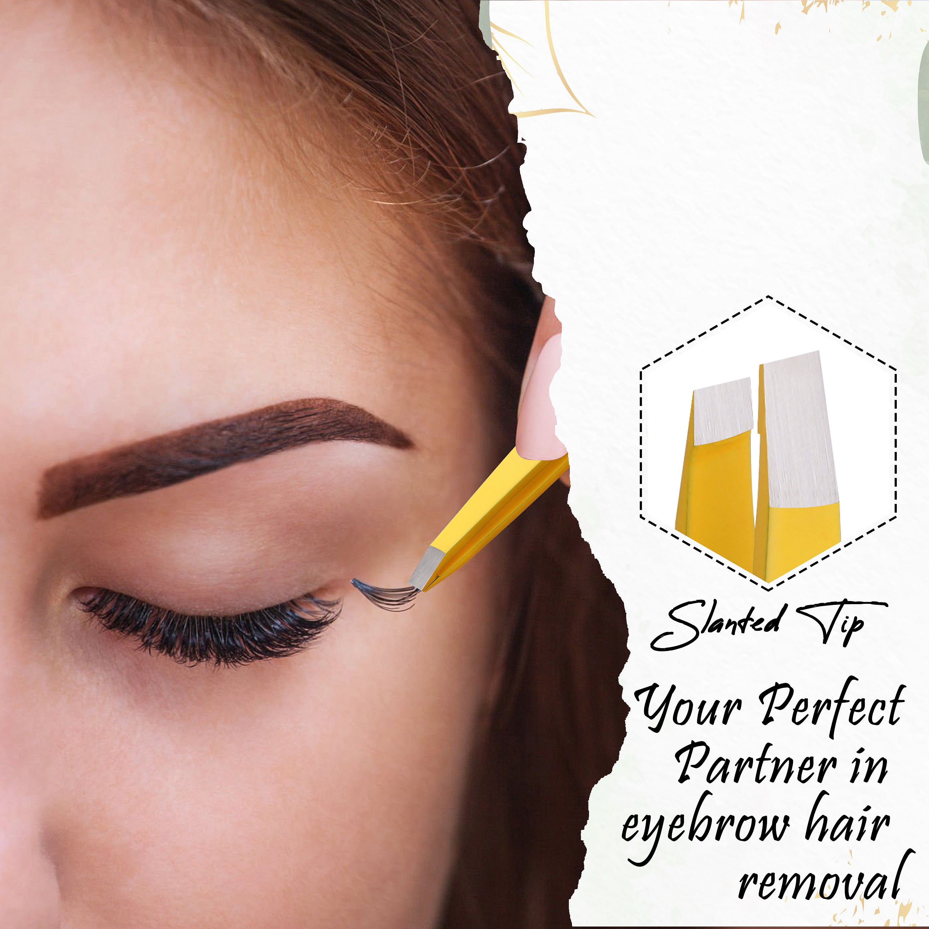 Eyebrow Tweezers – Precision Slant Tip Tweezers for Eyebrow Shaping & Hair Removal