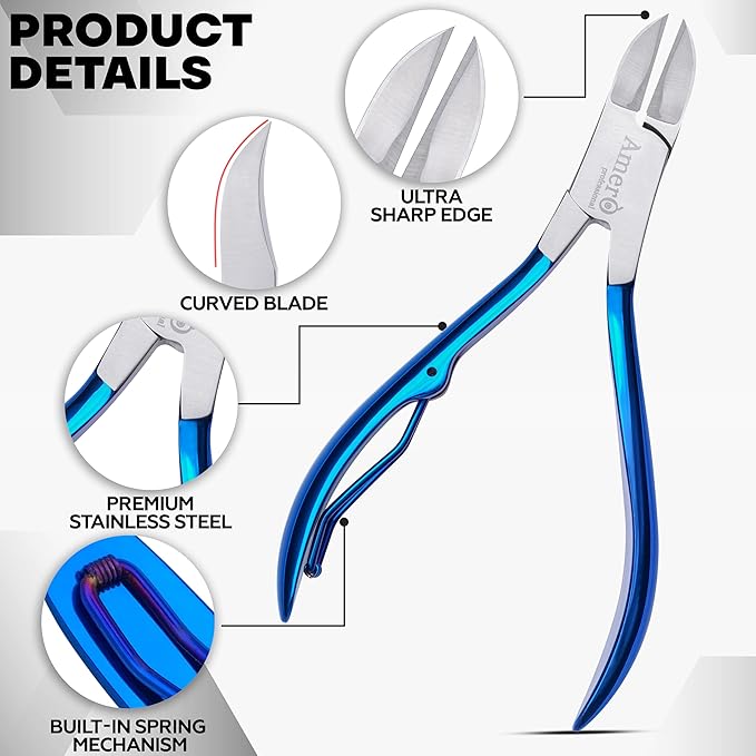 Premium 440C Stainless Steel Heavy Duty Toenail Clippers – 15 mm Wide Jaw, Ergonomic Anti-Slip Handle, Podiatrist-Grade Cutter for Thick & Ingrown Nails