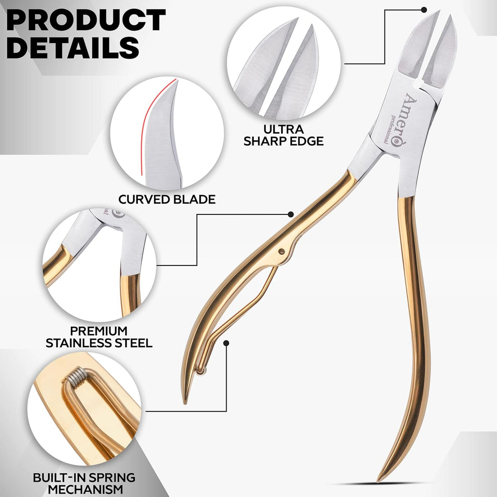 Premium 440C Stainless Steel Heavy Duty Toenail Clippers – 15 mm Wide Jaw, Ergonomic Anti-Slip Handle, Podiatrist-Grade Cutter for Thick & Ingrown Nails