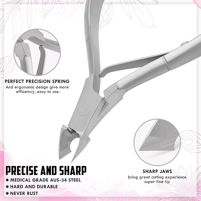 Professional 7-Piece Manicure Kit for Women & Men – Stainless Steel Nail Scissors, Tweezer, Cuticle Trimmer, Pusher, Nail File & Carry Case for Grooming