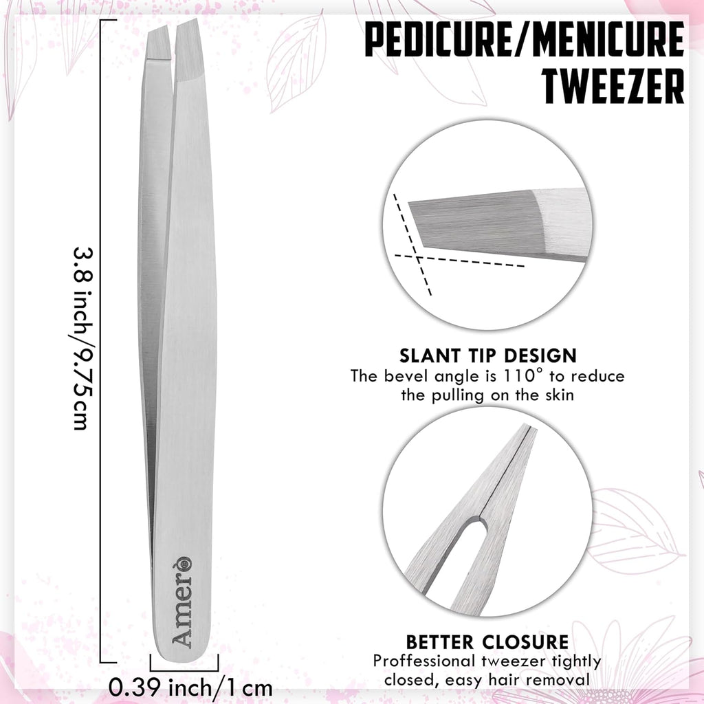 Professional 7-Piece Manicure Kit for Women & Men – Stainless Steel Nail Scissors, Tweezer, Cuticle Trimmer, Pusher, Nail File & Carry Case for Grooming