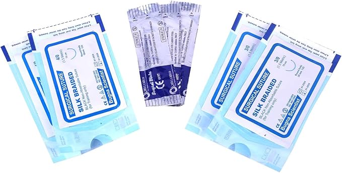 Suture Practice Pad 3-Layer with 14 Pre-Cut Wounds (5x7) – Durable Silicone Skin Pad with Thread for Medical Students, Nursing & Veterinary Training Practice